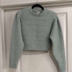 For love & Lemons Textured Knit Sweater in Light Blue